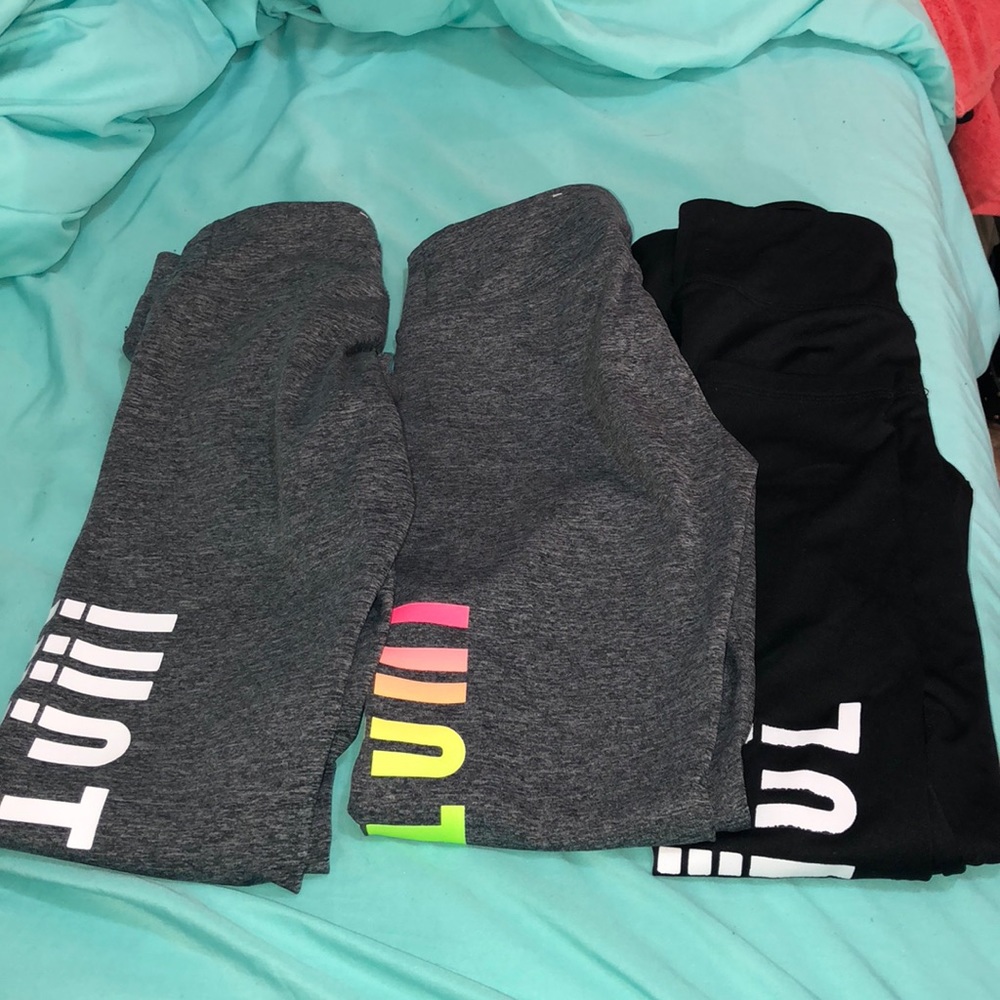 Set of three justice leggings size 8